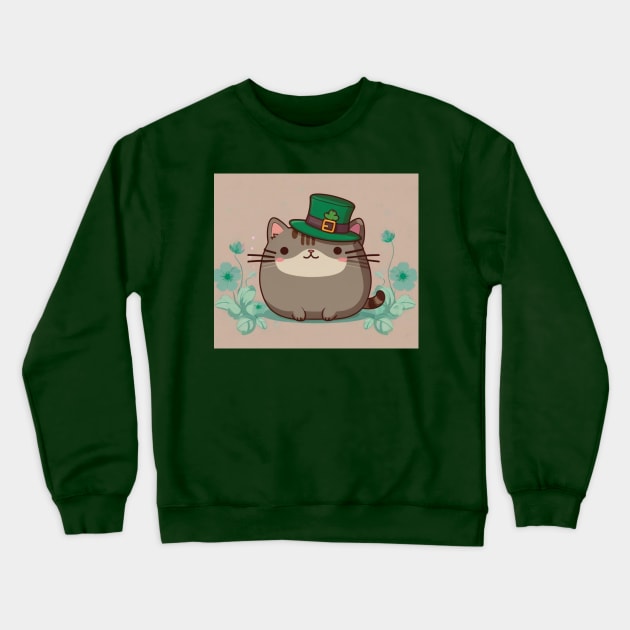 St. Patrick's day pusheen Crewneck Sweatshirt by Love of animals